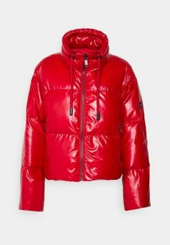 MICHAEL Michael Kors CROPPED METALLIC PUFFER - Winter Jacket - Crimson -MICHAEL Michael Kors shop fab63437b9ce48c1bc04da63245dc1a8