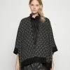 MICHAEL Michael Kors MEGA OPEN PONCHO - Cape - Black/bone
