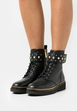 MICHAEL Michael Kors HASKELL BOOTIE - Lace-up Ankle Boots - Black