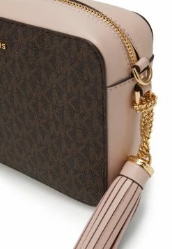 MICHAEL Michael Kors JET CAMERA BAG - Across Body Bag - Brown/softpink -MICHAEL Michael Kors shop fcf7c74e7c3f4a6c8d9b1b08ebcc1b61