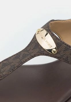MICHAEL Michael Kors PLATE THONG - T-bar Sandals - Brown -MICHAEL Michael Kors shop fe7b0507dc2946ac85a1a177ba67ff5b